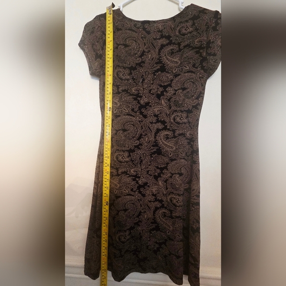 Paisley Black and Gold Dress - Picture 9 of 11